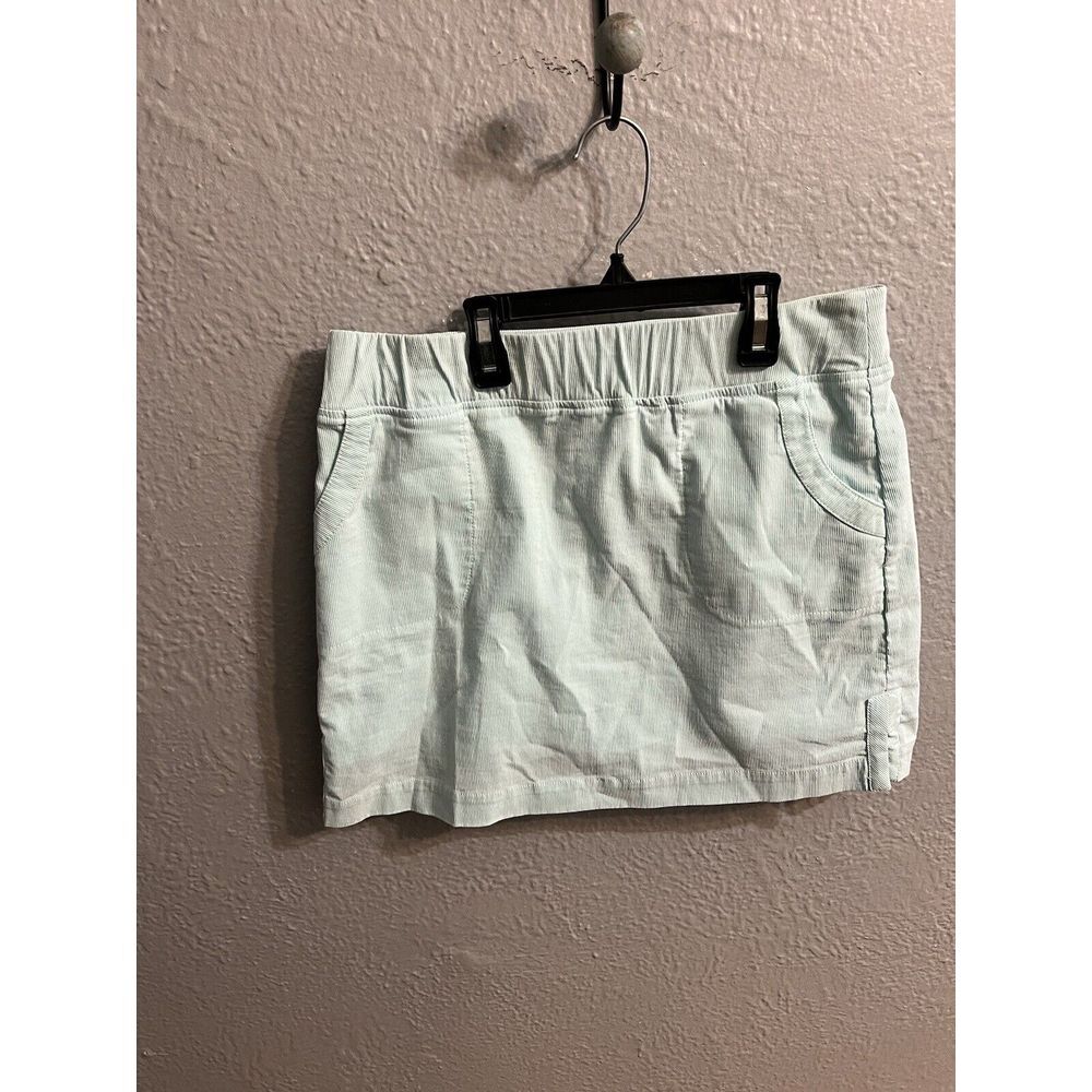 Crown & Ivy Skort Size 4 Womens Teal & White Striped